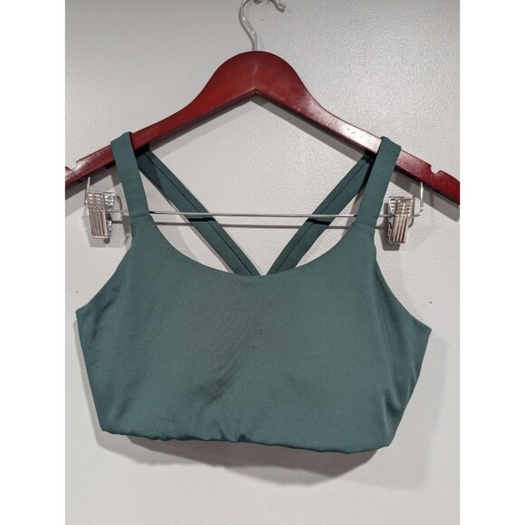 Girlfriend Collective Sports Bra Medium Dark Green Wire Free Running Athletic - Picture 2 of 12